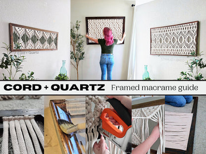 Mastering framed macrame guide. 25 page PDF how to guide for artists. Macrame patterns and tutorials. From small to extra large.