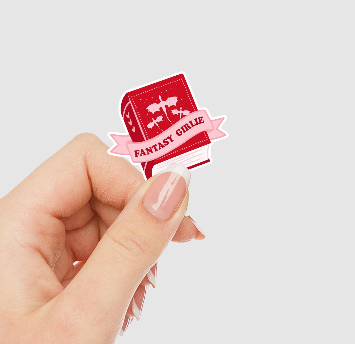 Fantasy Girlie Book Vinyl Sticker