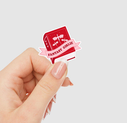 Fantasy Girlie Book Vinyl Sticker