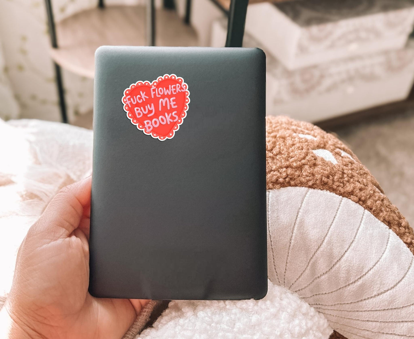 Fuck Flowers Buy Me Books Vinyl Sticker