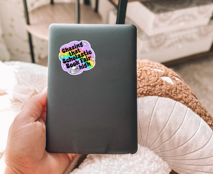 Chasing That Scholastic Book Fair High Vinyl Sticker