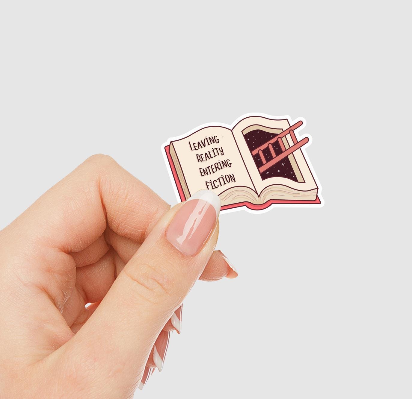 Leaving Reality Entering Fiction Vinyl Sticker