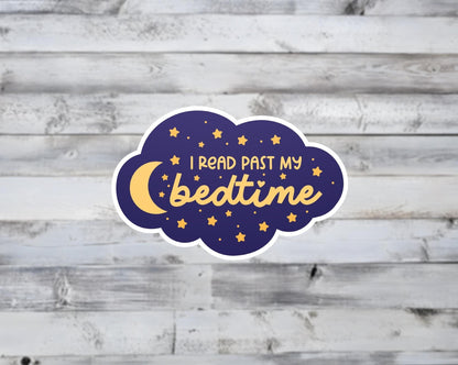 I Read Past My Bedtime Vinyl Sticker