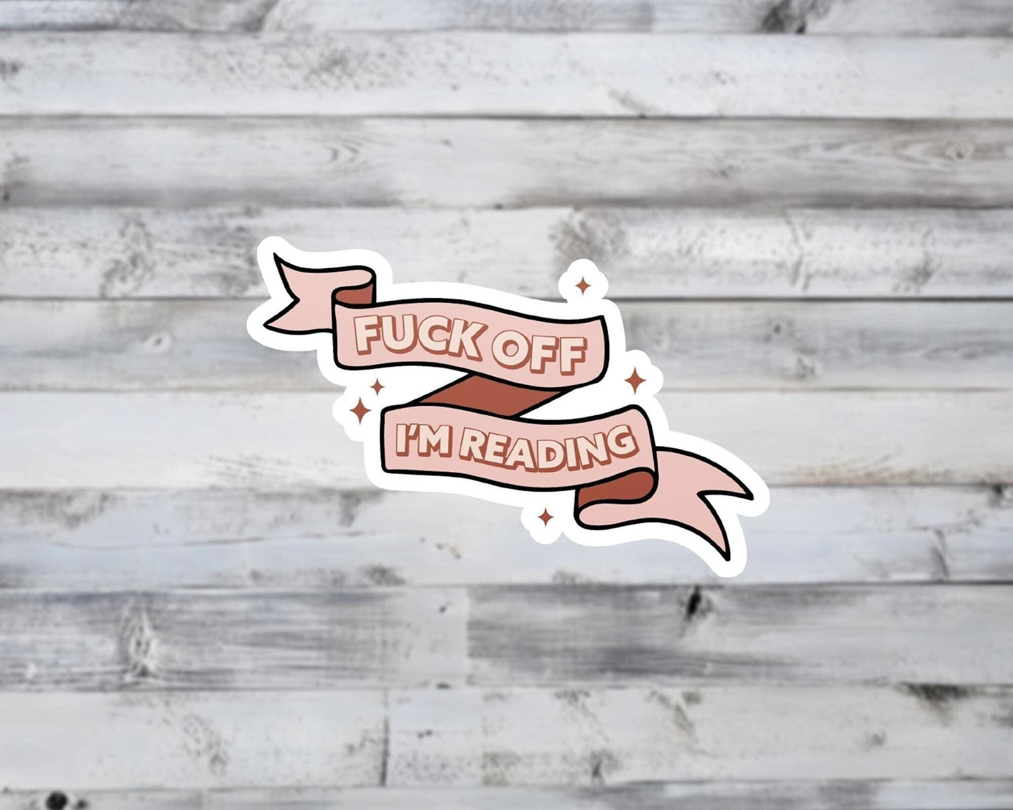 Fuck Off I'm Reading Vinyl Sticker