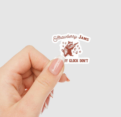 Strawberry Jams But My Glock Don't Vinyl Sticker