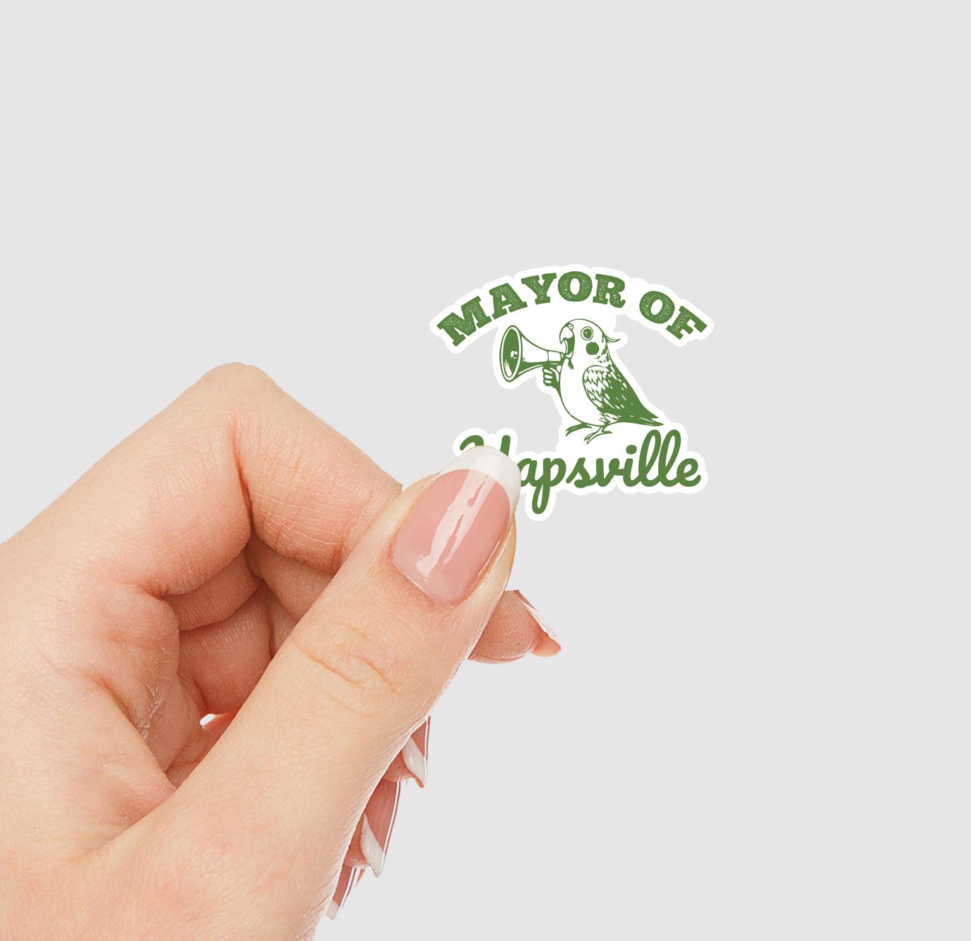 Mayor of Yapsville Vinyl Sticker