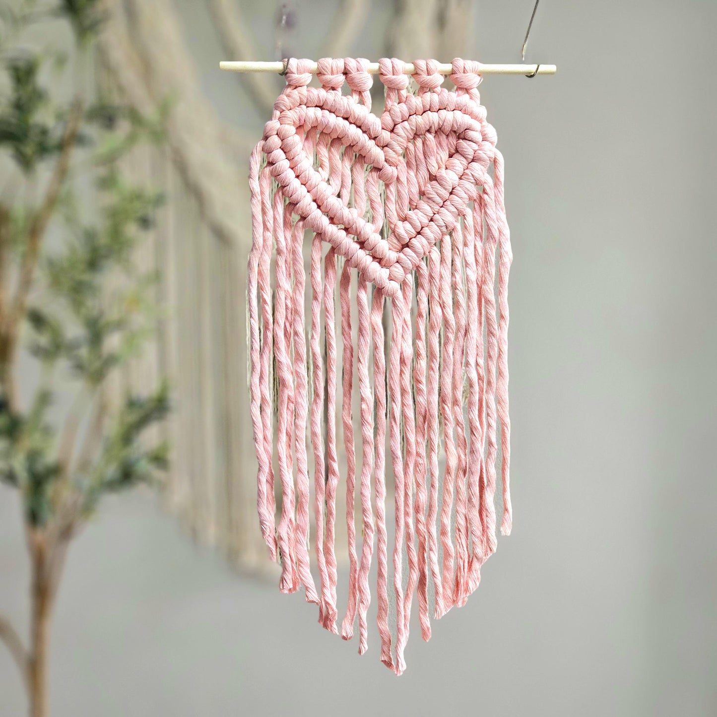 Macrame heart wall hanging. Ready to ship