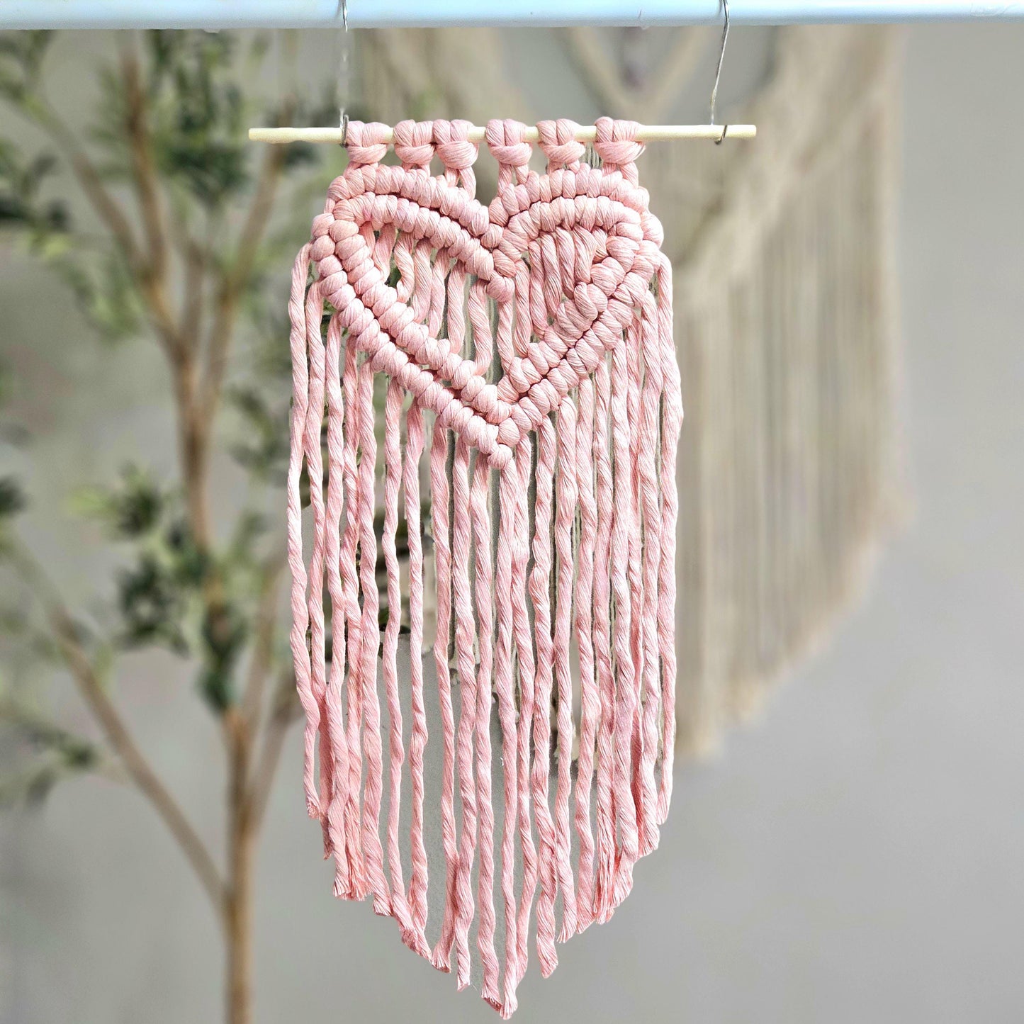 Macrame heart wall hanging. Ready to ship
