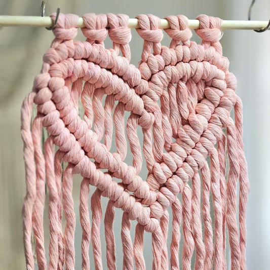 Macrame heart wall hanging. Ready to ship