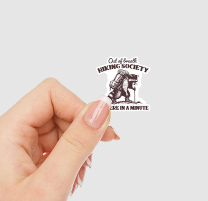 Out of Breath Hiking Society Vinyl Sticker