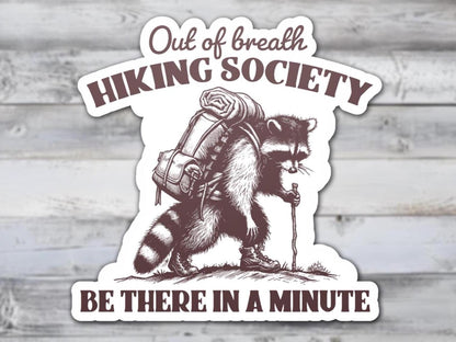 Out of Breath Hiking Society Vinyl Sticker