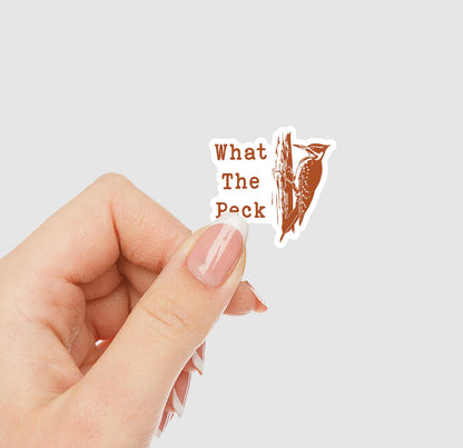 What The Peck Vinyl Sticker