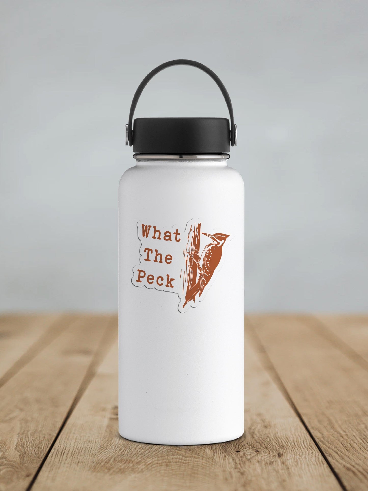 What The Peck Vinyl Sticker