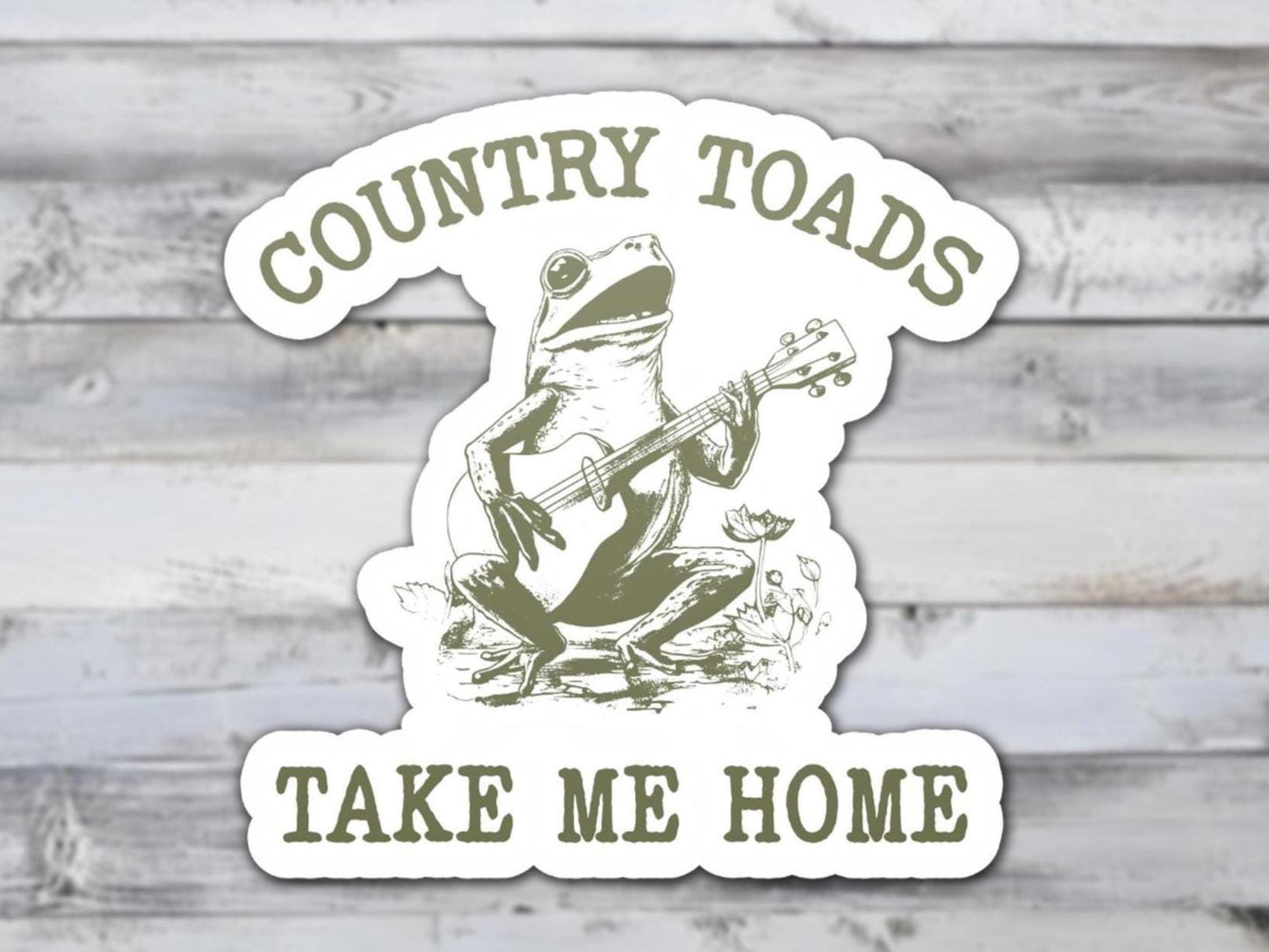 Country Toads Take Me Home Vinyl Sticker