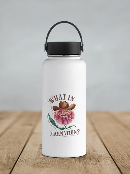 What In Carnation Vinyl Sticker