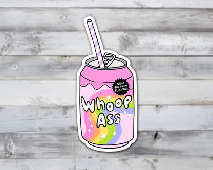 Can of Whoop Ass Vinyl Sticker