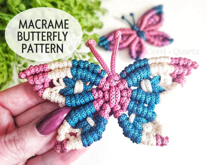 Macrame butterfly pdf pattern.