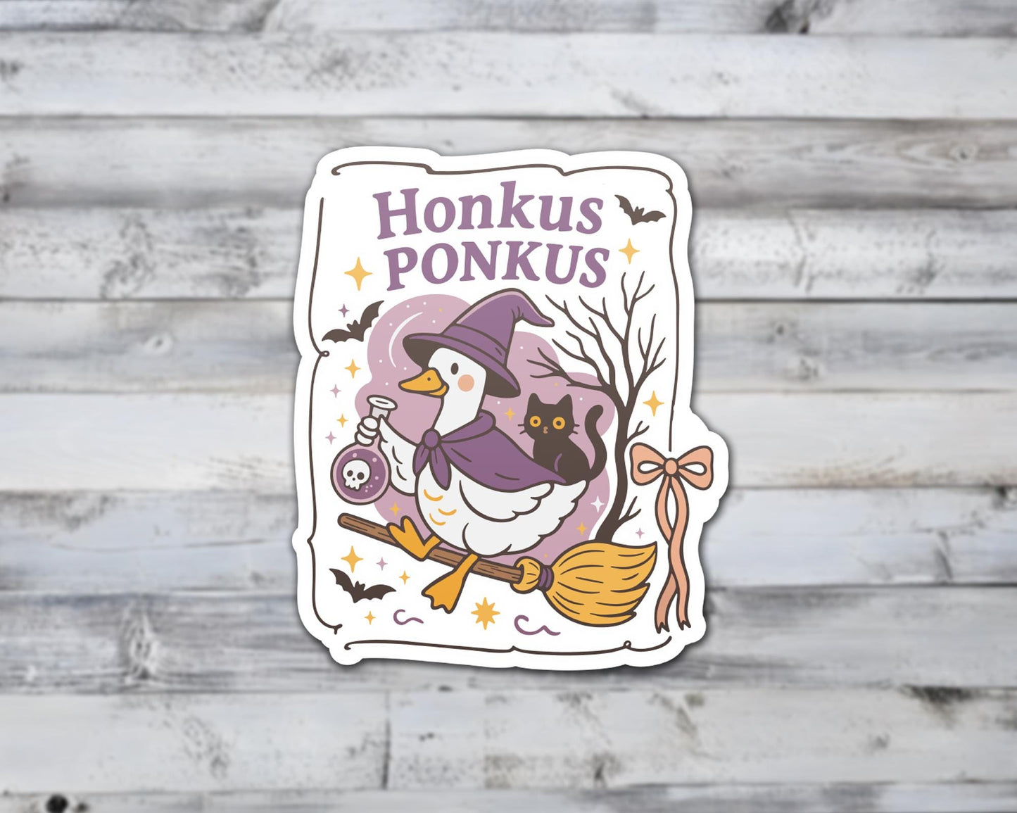 Honkus Ponkus Goose Witch Vinyl Sticker