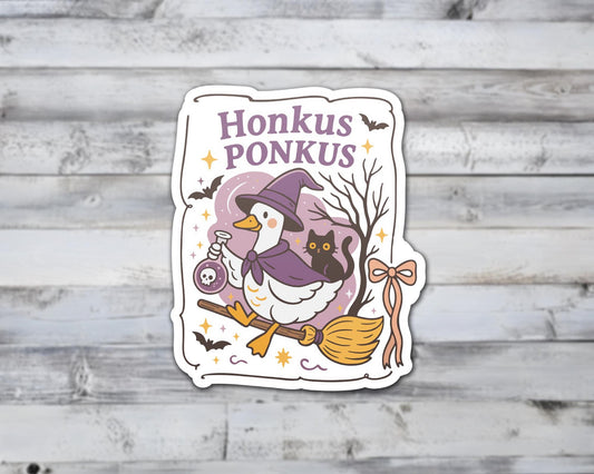 Honkus Ponkus Goose Witch Vinyl Sticker