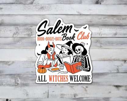 Salem Book Club All Witches Welcome Vinyl Sticker