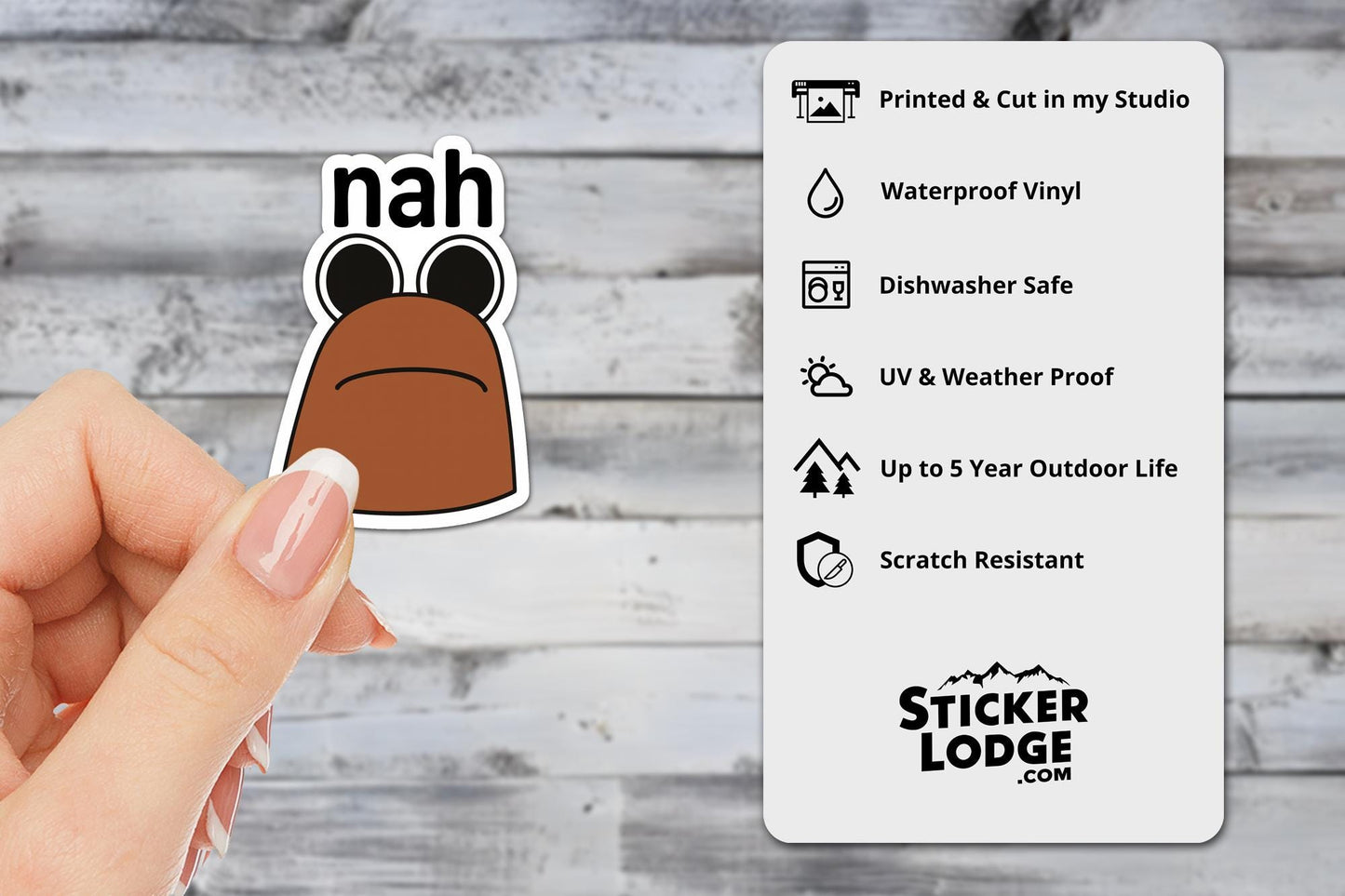 Nah Marcus The Worm Vinyl Sticker