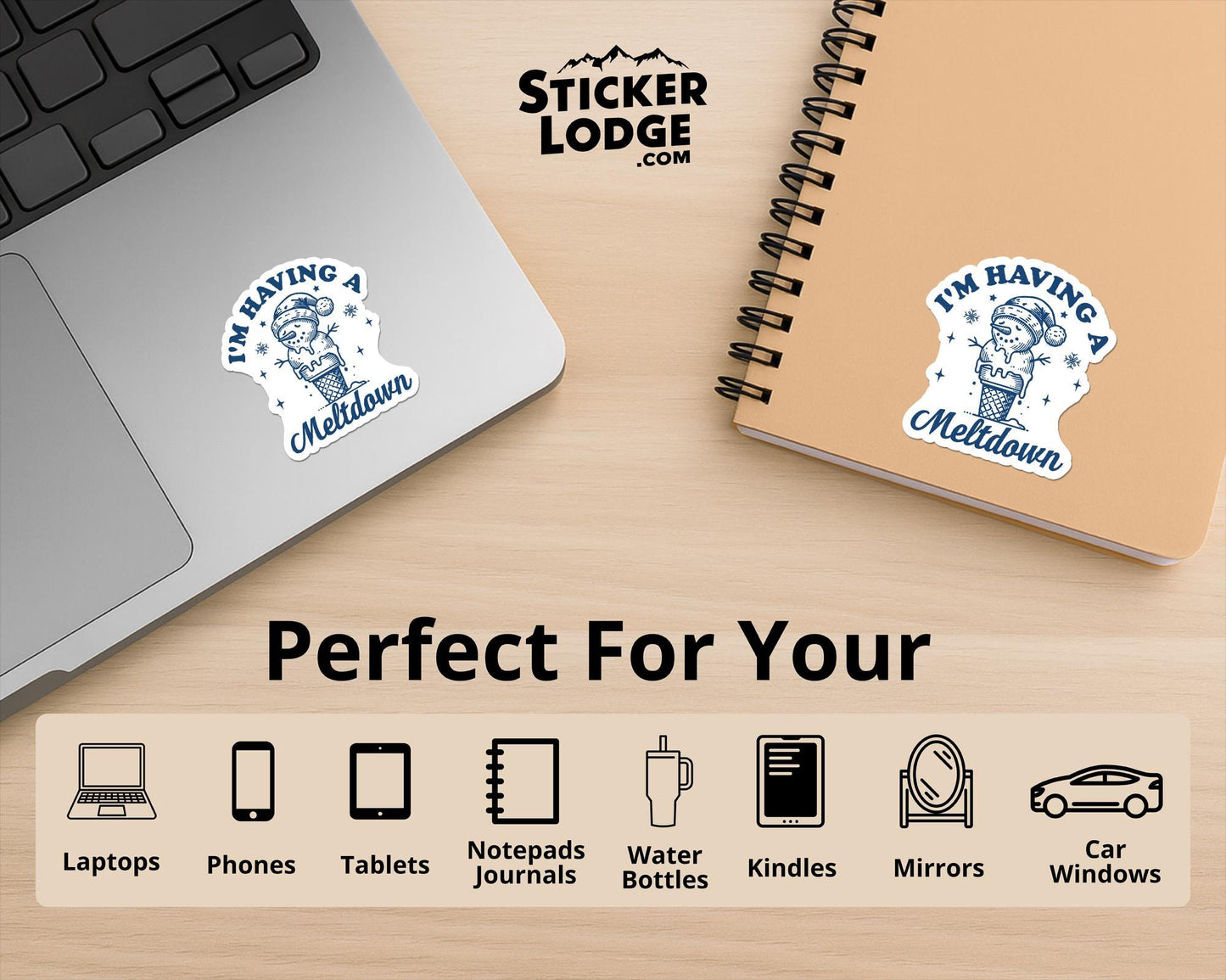 I'm Having a Meltdown Snowman Vinyl Sticker