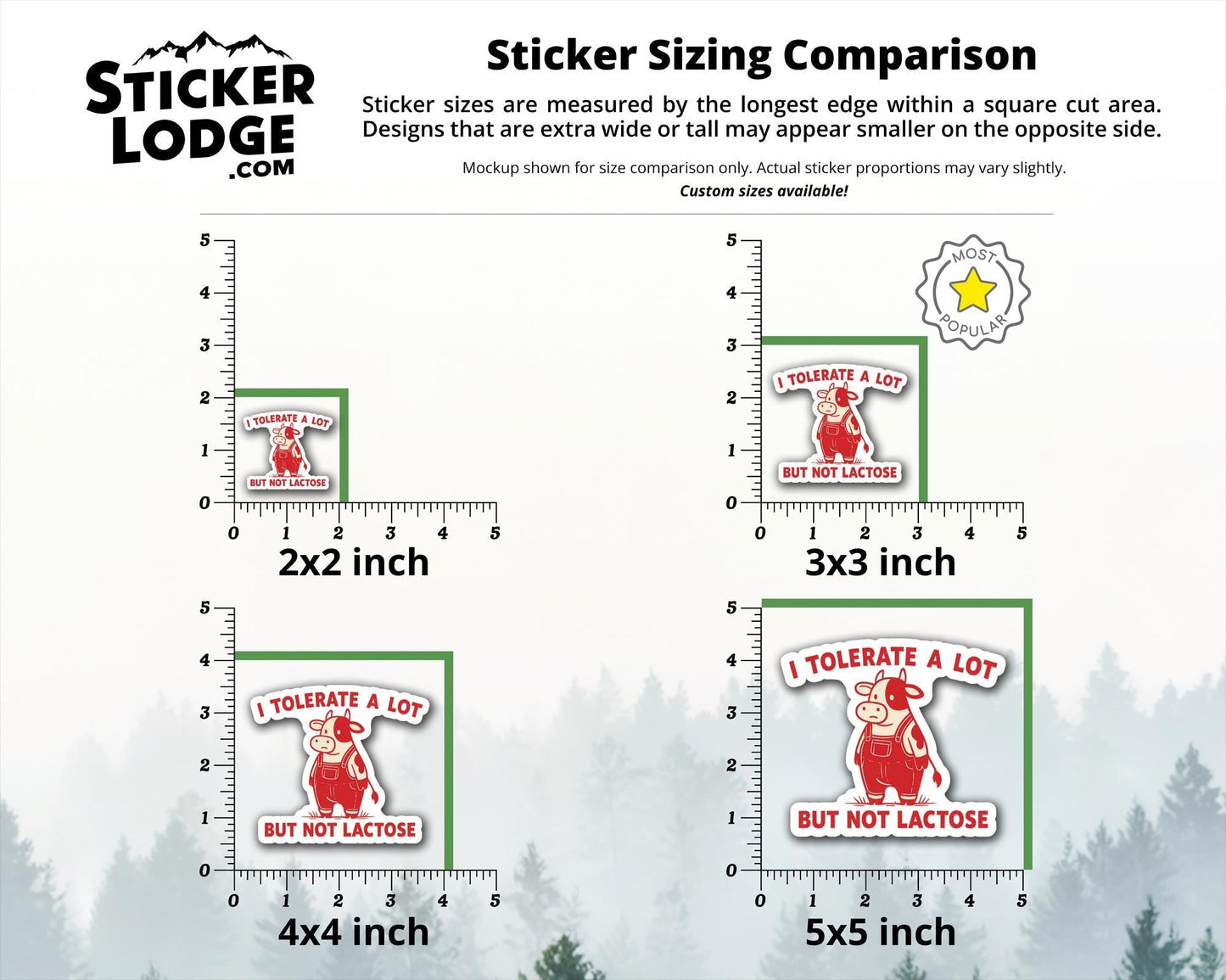 I Tolerate A Lot But Not Lactose Vinyl Sticker