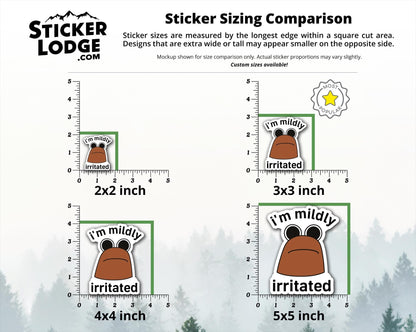 I'm Mildly Irritated Marcus The Worm Vinyl Sticker