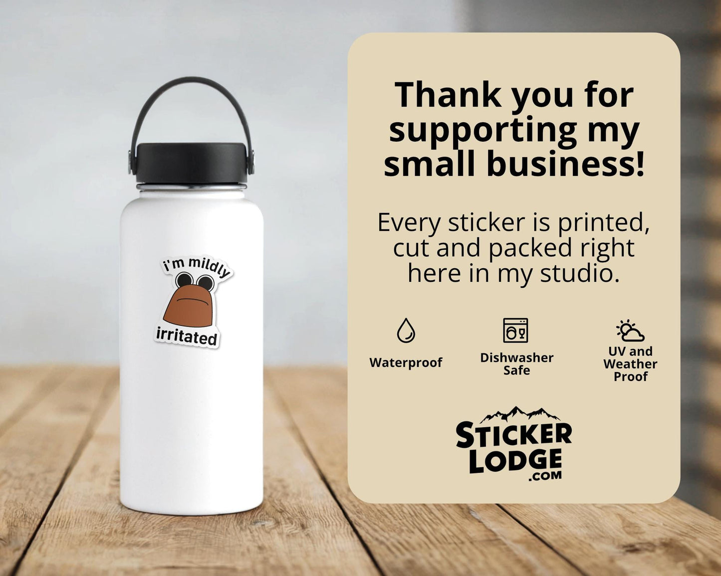 I'm Mildly Irritated Marcus The Worm Vinyl Sticker