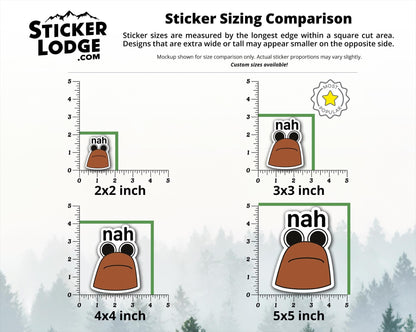 Nah Marcus The Worm Vinyl Sticker
