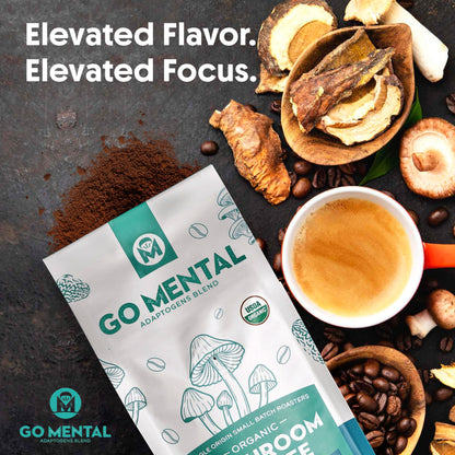 Organic Lion's Mane and Chaga Mushroom Coffee Dark Roast