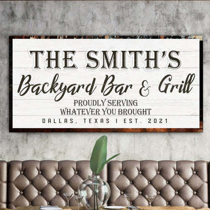 Backyard Bar & Grill Sign XIX