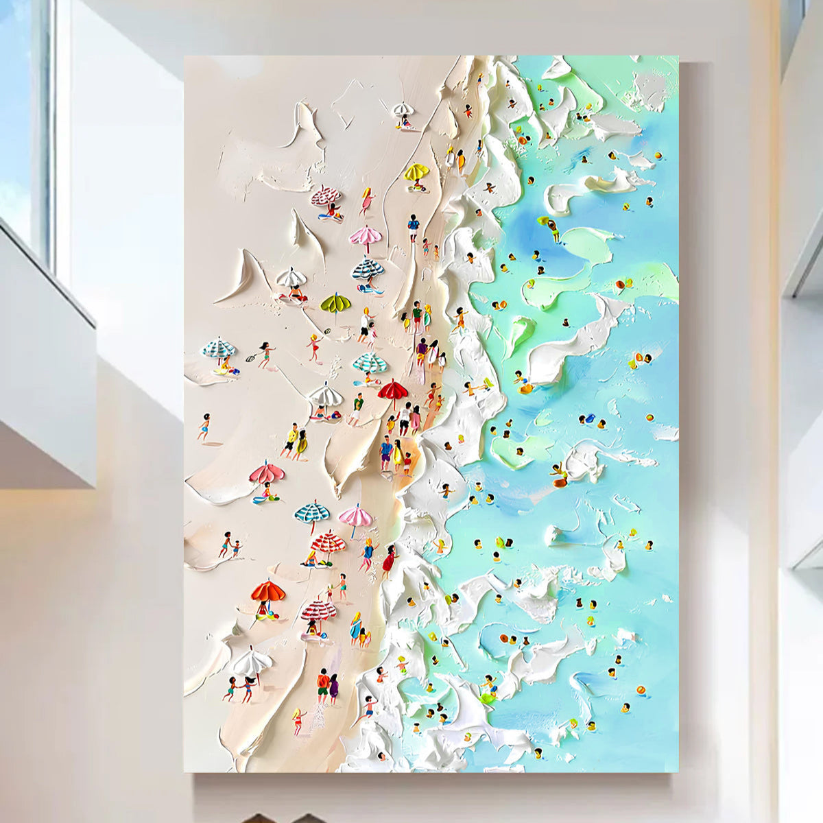 Beachfront Painting Coastal Wall Art