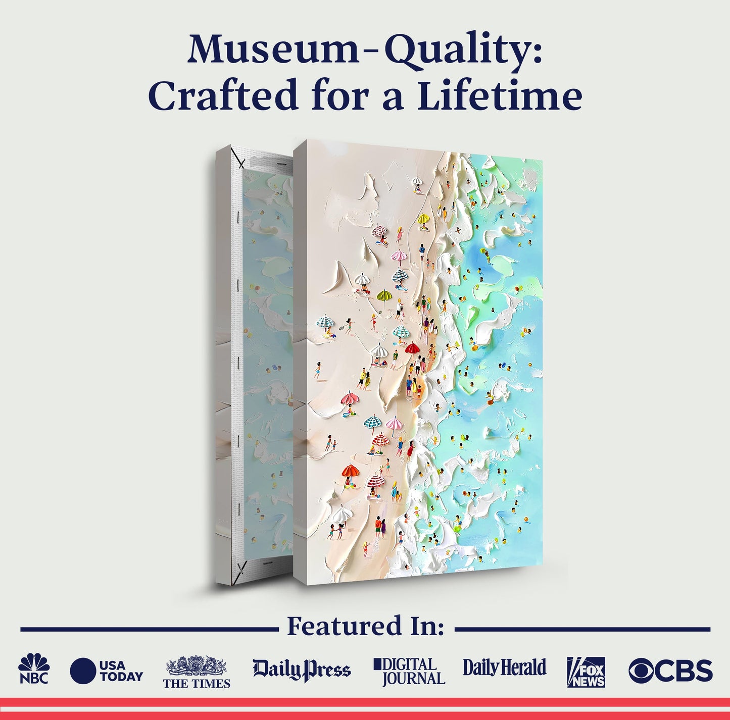 Beachfront Painting Coastal Wall Art