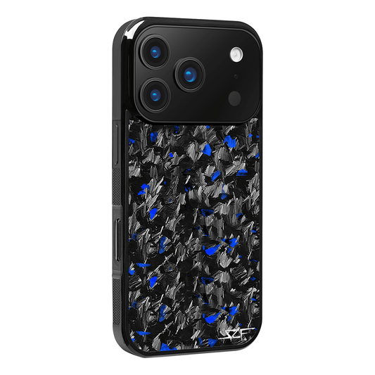 iPhone | Blue Flake Real Forged Carbon Fiber Phone Case | CLASSIC Series