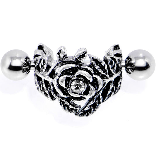16G 1/2 Clear Gem Floral Wreath Cuff Cartilage Earring