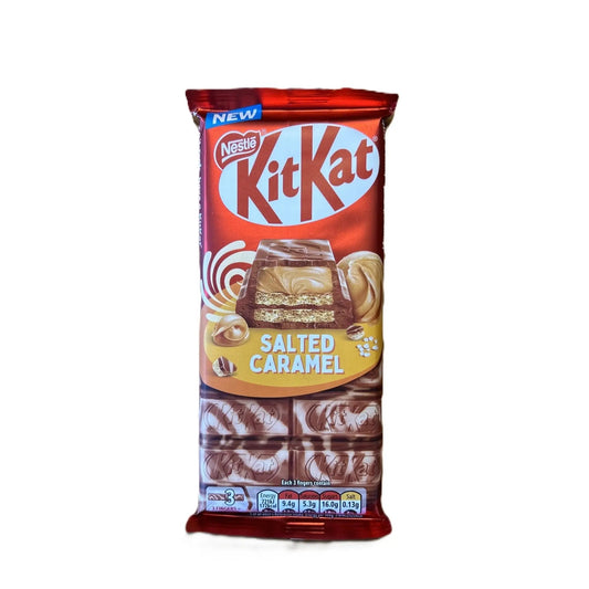 KitKat Salted Caramel Chocolate Sharing Bar – Breakable Wafer Bar 120g (UK)