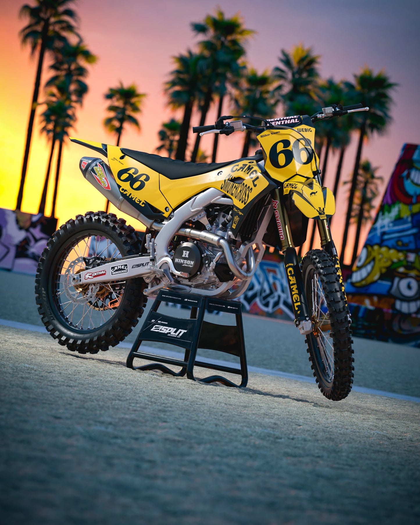 CAMEL SMOKERCROSS YELLOW Graphics Kit
