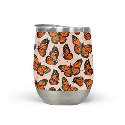 Monarch Butterfly Wine Tumbler
