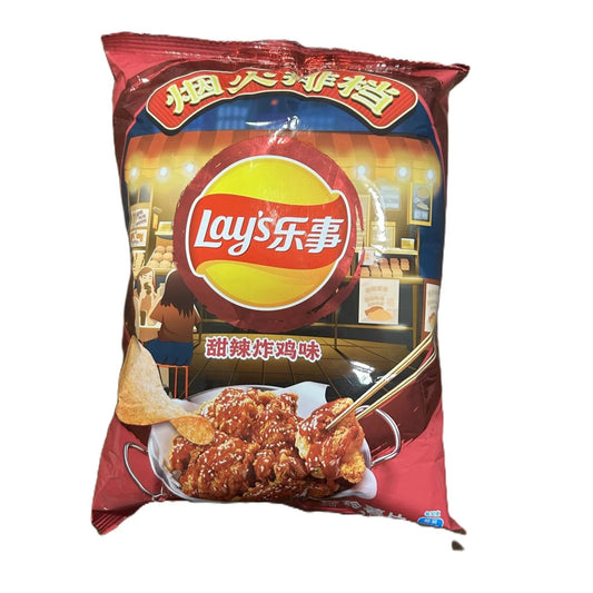 Lay’s Sweet & Spicy Fried Chicken Chips – 70g Chinese Snack (China)