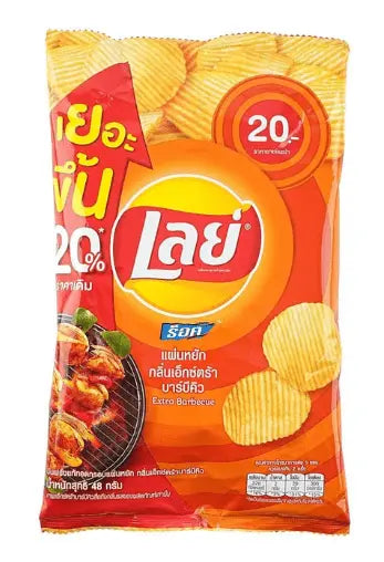 Lay’s Extra BBQ Flavor – Bold & Smoky Potato Chips 55g Bag (Thailand)