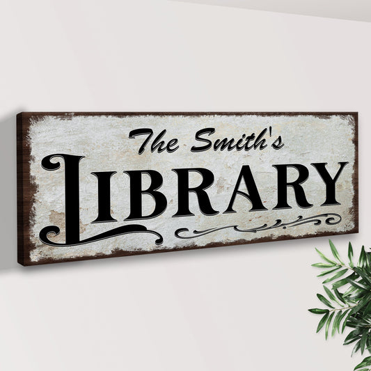 Personalized Library Sign III