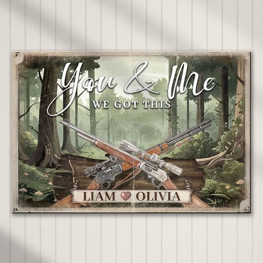 Gun Themed We Got This Couple Sign