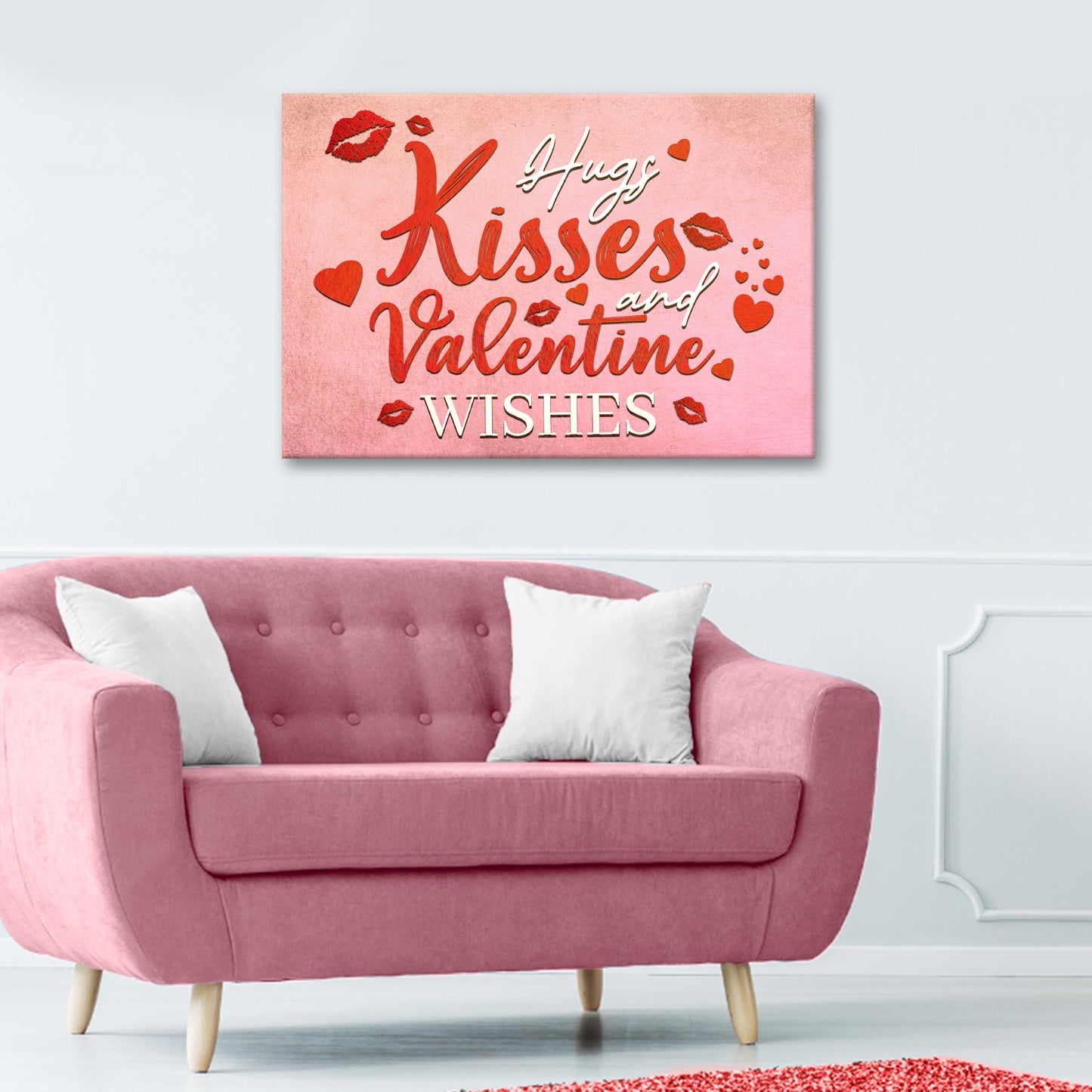 Hugs Kisses and Valentine Wishes Sign II