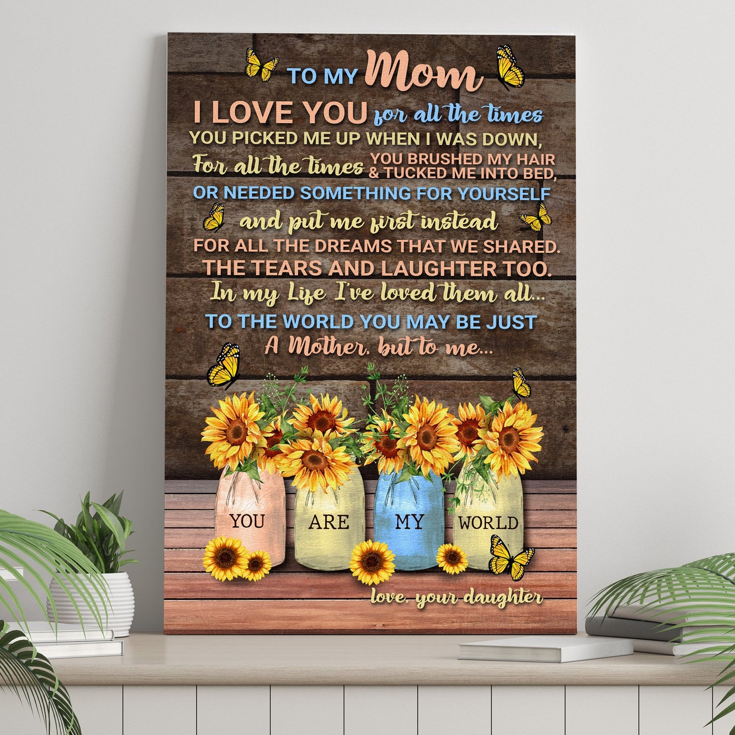 Mother's Day Sign To Me You Are My World