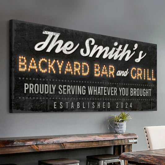 Backyard Bar & Grill Sign XVII