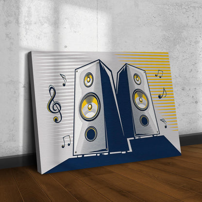 Music Equipment Speakers Pop Art Canvas Wall Art