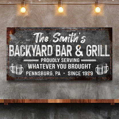 Backyard Bar & Grill Sign XXIII