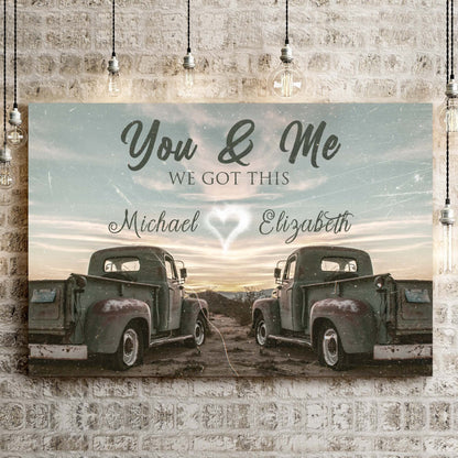 Vintage Truck Themed We Got This Couple Sign