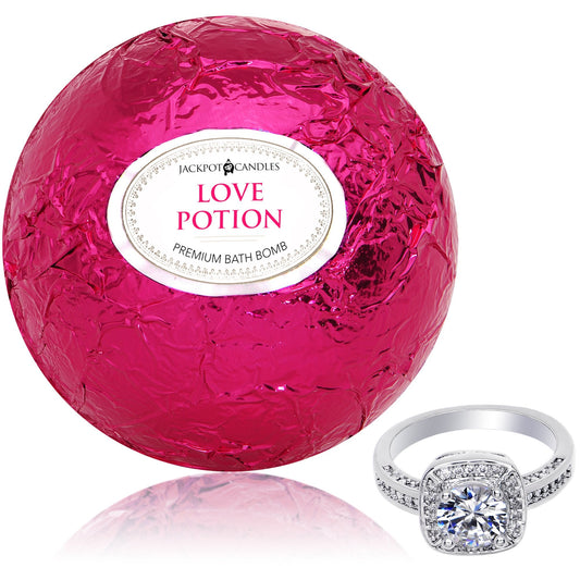 Love Potion Bath Bomb with Jewelry Ring Inside